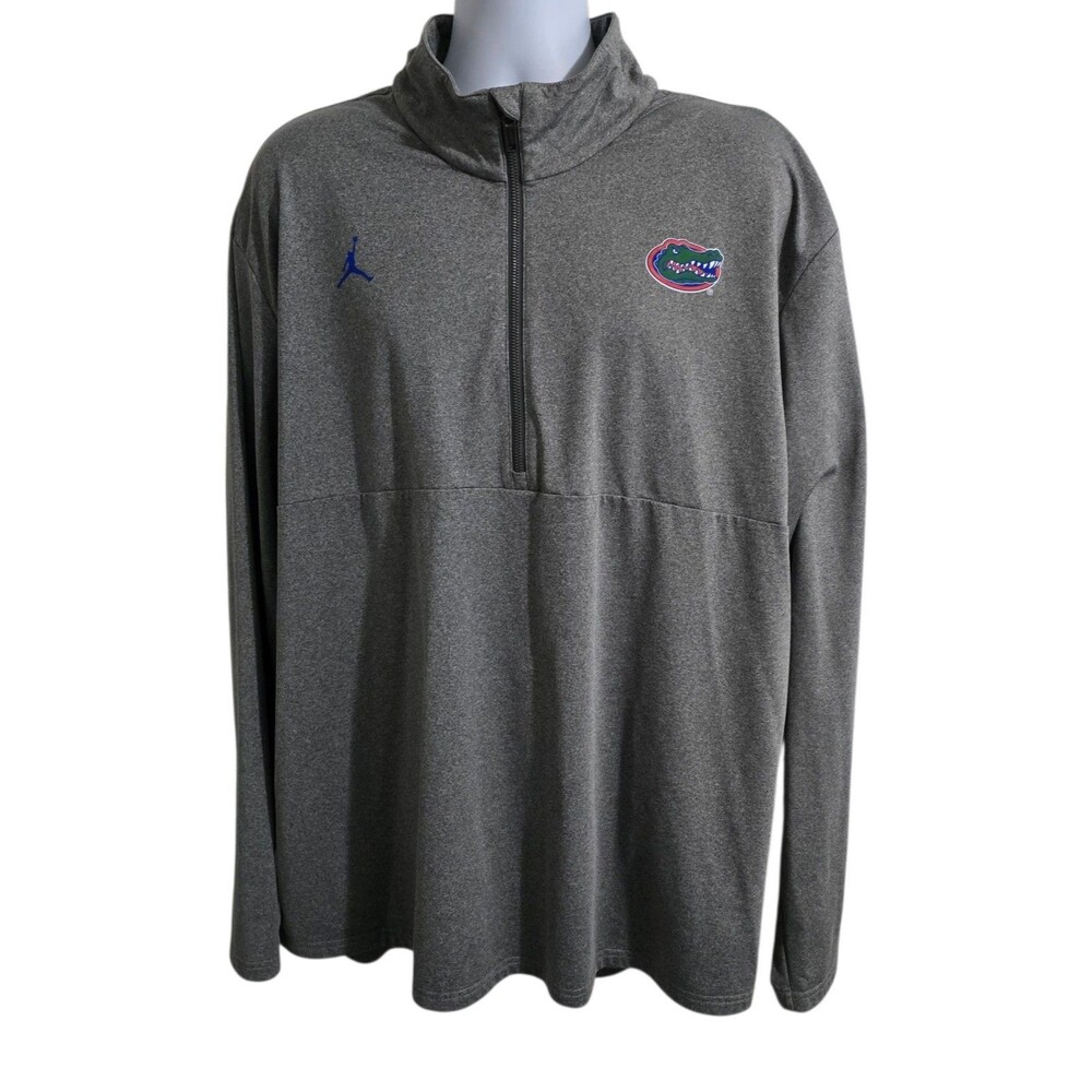 Nike Jordan Florida Gators 1/4 Zip Pullover Jacket Mens XXL Grey Athletic CQ7672